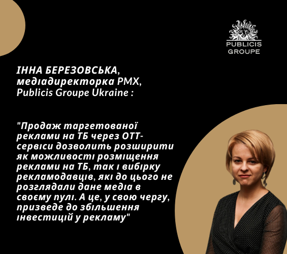 Інна Березовська: “Від таргетованої реклами на ОТТ-сервісах виграють усі”